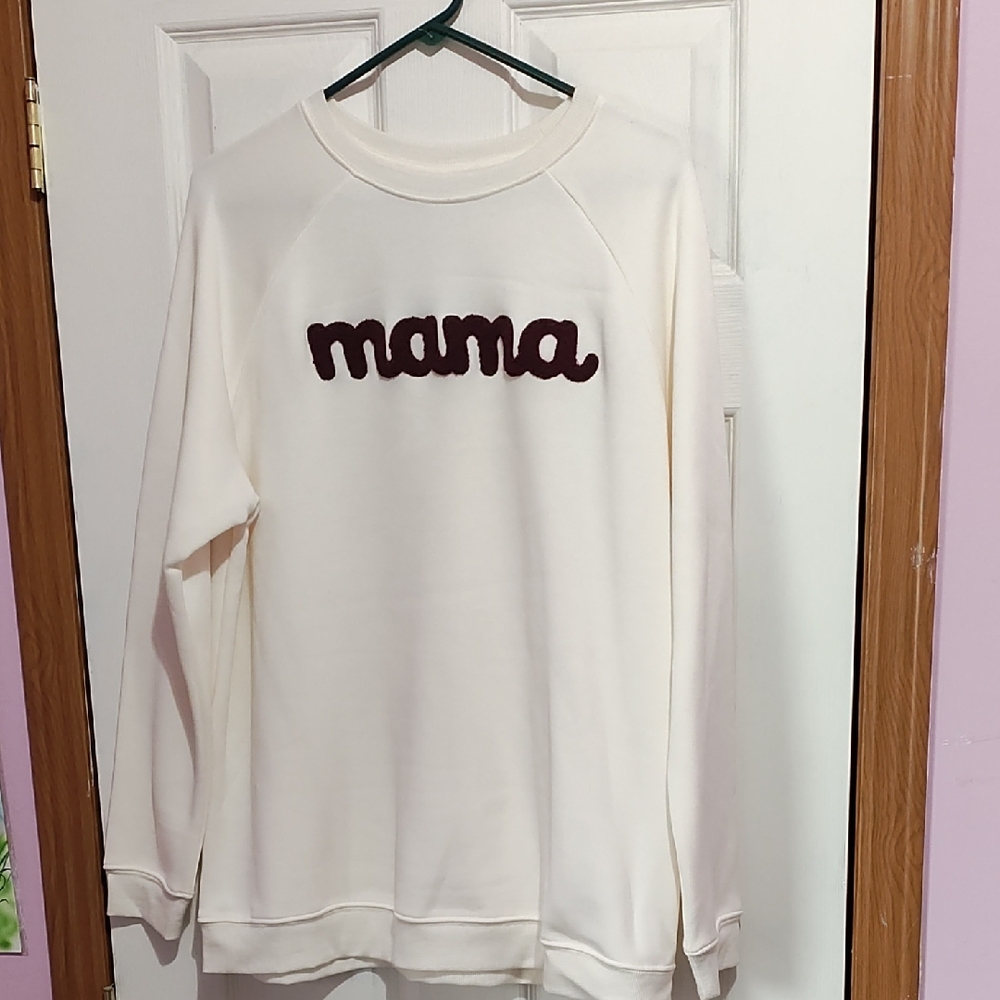 Isabel Maternity by Ingrid & Isabel Cream "mama" Crewneck Sweater